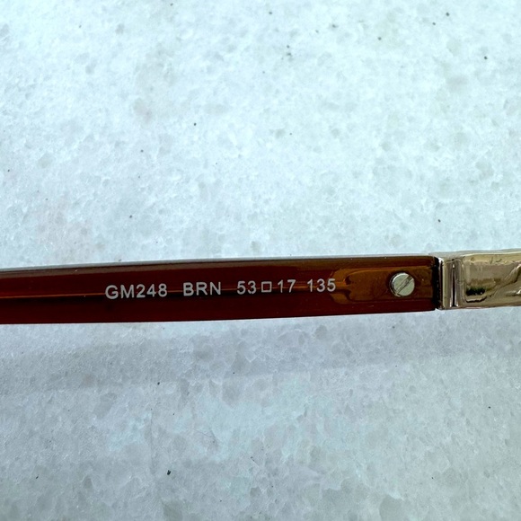 Guess Marciano GM 248 Brown and Gold Embellished Eyeglasses Frames 53 17 135 - Picture 6 of 8